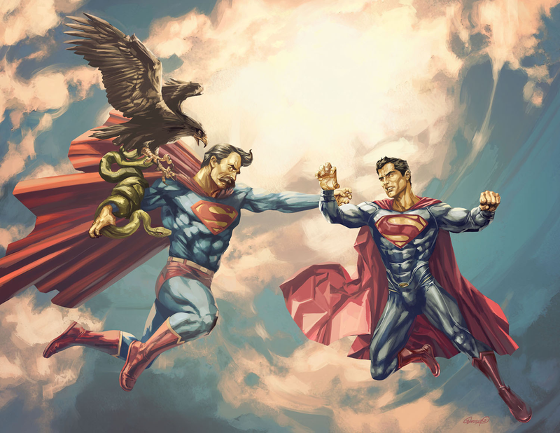 Illustration for article titled Who would win in a fight between Superman and Nietzsche's Übermensch?